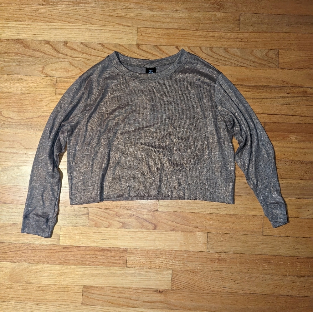 Metallic Copper Oversized Lightweight Pullover Sweater Agnes & Dora SMALL